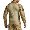 imageCQR Mens Combat Shirt Tactical 14 Zip Long Sleeve Military BDU Shirts Camo EDC Top with PocketsRaider Pro Utility Camo