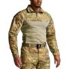 imageCQR Mens Combat Shirt Tactical 14 Zip Long Sleeve Military BDU Shirts Camo EDC Top with PocketsRaider Pro Utility Camo