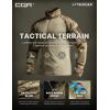imageCQR Mens Combat Shirt Tactical 14 Zip Long Sleeve Military BDU Shirts Camo EDC Top with PocketsRaider Utility Camo