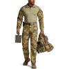 imageCQR Mens Combat Shirt Tactical 14 Zip Long Sleeve Military BDU Shirts Camo EDC Top with PocketsRaider Utility Camo