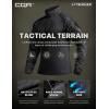 imageCQR Mens Combat Shirt Tactical 14 Zip Long Sleeve Military BDU Shirts Camo EDC Top with PocketsRaider Utility Camo Black