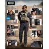 imageCQR Mens Combat Shirt Tactical 14 Zip Long Sleeve Military BDU Shirts Camo EDC Top with PocketsRaider Utility Camo Black