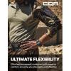 imageCQR Mens Combat Shirt Tactical 14 Zip Long Sleeve Military BDU Shirts Camo EDC Top with PocketsRaider Woodland