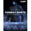 imageCQR Mens Combat Shirt Tactical 14 Zip Long Sleeve Military BDU Shirts Camo EDC Top with PocketsTac Chill Black