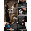 imageCQR Mens Combat Shirt Tactical 14 Zip Long Sleeve Military BDU Shirts Camo EDC Top with PocketsTac Chill Black