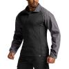 imageCQR Mens Combat Shirt Tactical 14 Zip Long Sleeve Military BDU Shirts Camo EDC Top with PocketsTac Chill Charcoal