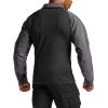 imageCQR Mens Combat Shirt Tactical 14 Zip Long Sleeve Military BDU Shirts Camo EDC Top with PocketsTac Chill Charcoal