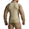 imageCQR Mens Combat Shirt Tactical 14 Zip Long Sleeve Military BDU Shirts Camo EDC Top with PocketsTac Chill Cougar
