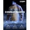 imageCQR Mens Combat Shirt Tactical 14 Zip Long Sleeve Military BDU Shirts Camo EDC Top with PocketsTac Chill Cougar