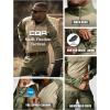 imageCQR Mens Combat Shirt Tactical 14 Zip Long Sleeve Military BDU Shirts Camo EDC Top with PocketsTac Chill Soil Green