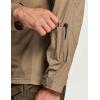 imageCQR Mens Combat Shirt Tactical 14 Zip Long Sleeve Military BDU Shirts Camo EDC Top with PocketsWoven Chest Coyote
