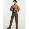 imageCQR Mens Combat Shirt Tactical 14 Zip Long Sleeve Military BDU Shirts Camo EDC Top with PocketsWoven Chest Coyote