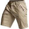 imageCQR Mens Flex Casual Cargo Shorts Lightweight Water Resistant Golf Shorts Stretch Tactical Work Shorts with MultiPocketNegotiator Alamo Khaki