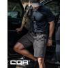 imageCQR Mens Flex Casual Cargo Shorts Lightweight Water Resistant Golf Shorts Stretch Tactical Work Shorts with MultiPocketNegotiator Charcoal