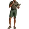 imageCQR Mens Flex Casual Cargo Shorts Lightweight Water Resistant Golf Shorts Stretch Tactical Work Shorts with MultiPocketNegotiator Green Kelp
