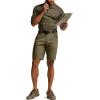 imageCQR Mens Flex Casual Cargo Shorts Lightweight Water Resistant Golf Shorts Stretch Tactical Work Shorts with MultiPocketNegotiator Soil Green