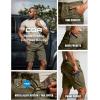 imageCQR Mens Flex Casual Cargo Shorts Lightweight Water Resistant Golf Shorts Stretch Tactical Work Shorts with MultiPocketNegotiator Soil Green