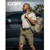 imageCQR Mens Flex Casual Cargo Shorts Lightweight Water Resistant Golf Shorts Stretch Tactical Work Shorts with MultiPocketNegotiator Soil Green