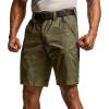 imageCQR Mens Flex Casual Cargo Shorts Lightweight Water Resistant Golf Shorts Stretch Tactical Work Shorts with MultiPocketNegotiator Soil Green