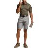 imageCQR Mens Flex Casual Cargo Shorts Lightweight Water Resistant Golf Shorts Stretch Tactical Work Shorts with MultiPocketNegotiator Stone