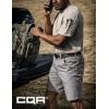 imageCQR Mens Flex Casual Cargo Shorts Lightweight Water Resistant Golf Shorts Stretch Tactical Work Shorts with MultiPocketNegotiator Stone