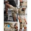 imageCQR Mens Flex Casual Cargo Shorts Lightweight Water Resistant Golf Shorts Stretch Tactical Work Shorts with MultiPocketSentinel Alamo Khaki