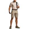 imageCQR Mens Flex Casual Cargo Shorts Lightweight Water Resistant Golf Shorts Stretch Tactical Work Shorts with MultiPocketSentinel Alamo Khaki