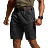 imageCQR Mens Flex Casual Cargo Shorts Lightweight Water Resistant Golf Shorts Stretch Tactical Work Shorts with MultiPocketSentinel Black