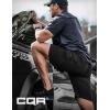 imageCQR Mens Flex Casual Cargo Shorts Lightweight Water Resistant Golf Shorts Stretch Tactical Work Shorts with MultiPocketSentinel Black