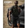imageCQR Mens Flex Casual Cargo Shorts Lightweight Water Resistant Golf Shorts Stretch Tactical Work Shorts with MultiPocketSentinel Black