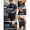 imageCQR Mens Flex Casual Cargo Shorts Lightweight Water Resistant Golf Shorts Stretch Tactical Work Shorts with MultiPocketSentinel Black