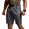 imageCQR Mens Flex Casual Cargo Shorts Lightweight Water Resistant Golf Shorts Stretch Tactical Work Shorts with MultiPocketSentinel Charcoal