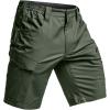 imageCQR Mens Flex Casual Cargo Shorts Lightweight Water Resistant Golf Shorts Stretch Tactical Work Shorts with MultiPocketSentinel Green Kelp