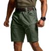 imageCQR Mens Flex Casual Cargo Shorts Lightweight Water Resistant Golf Shorts Stretch Tactical Work Shorts with MultiPocketSentinel Green Kelp