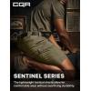 imageCQR Mens Flex Casual Cargo Shorts Lightweight Water Resistant Golf Shorts Stretch Tactical Work Shorts with MultiPocketSentinel Soil Green