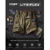 imageCQR Mens Flex Casual Cargo Shorts Lightweight Water Resistant Golf Shorts Stretch Tactical Work Shorts with MultiPocketSentinel Soil Green