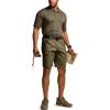 imageCQR Mens Flex Casual Cargo Shorts Lightweight Water Resistant Golf Shorts Stretch Tactical Work Shorts with MultiPocketSentinel Soil Green
