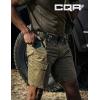 imageCQR Mens Flex Casual Cargo Shorts Lightweight Water Resistant Golf Shorts Stretch Tactical Work Shorts with MultiPocketSentinel Soil Green