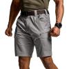 imageCQR Mens Flex Casual Cargo Shorts Lightweight Water Resistant Golf Shorts Stretch Tactical Work Shorts with MultiPocketSentinel Stone