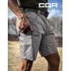 imageCQR Mens Flex Casual Cargo Shorts Lightweight Water Resistant Golf Shorts Stretch Tactical Work Shorts with MultiPocketSentinel Stone
