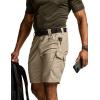 imageCQR Mens Flex Casual Cargo Shorts Lightweight Water Resistant Golf Shorts Stretch Tactical Work Shorts with MultiPocketTac Alamo Khaki