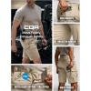 imageCQR Mens Flex Casual Cargo Shorts Lightweight Water Resistant Golf Shorts Stretch Tactical Work Shorts with MultiPocketTac Alamo Khaki