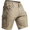 imageCQR Mens Flex Casual Cargo Shorts Lightweight Water Resistant Golf Shorts Stretch Tactical Work Shorts with MultiPocketTac Alamo Khaki
