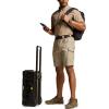 imageCQR Mens Flex Casual Cargo Shorts Lightweight Water Resistant Golf Shorts Stretch Tactical Work Shorts with MultiPocketTac Alamo Khaki