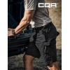 imageCQR Mens Flex Casual Cargo Shorts Lightweight Water Resistant Golf Shorts Stretch Tactical Work Shorts with MultiPocketTac Black