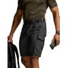 imageCQR Mens Flex Casual Cargo Shorts Lightweight Water Resistant Golf Shorts Stretch Tactical Work Shorts with MultiPocketTac Black