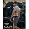 imageCQR Mens Flex Casual Cargo Shorts Lightweight Water Resistant Golf Shorts Stretch Tactical Work Shorts with MultiPocketTac Charcoal
