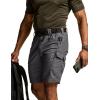 imageCQR Mens Flex Casual Cargo Shorts Lightweight Water Resistant Golf Shorts Stretch Tactical Work Shorts with MultiPocketTac Charcoal