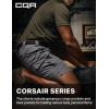 imageCQR Mens Flex Casual Cargo Shorts Lightweight Water Resistant Golf Shorts Stretch Tactical Work Shorts with MultiPocketTac Charcoal