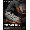 imageCQR Mens Flex Casual Cargo Shorts Lightweight Water Resistant Golf Shorts Stretch Tactical Work Shorts with MultiPocketTac Stone